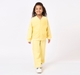 Girls Sun Yellow Lace Panel Tracksuit Set