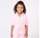 Girls Pastel Pink Lace Pocket Tie-Waist Coord Set