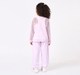 Girls Lilac Mesh Overlay Bow Print Loungewear Set