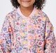 Girls Floral Printed Zipper Bomber Jacket & Pleated Skirt Set