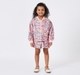 Girls Floral Printed Zipper Bomber Jacket & Pleated Skirt Set