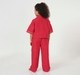 Girls Fuchsia Magenta Floral Checked Casual Set