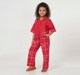 Girls Fuchsia Magenta Floral Checked Casual Set