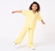 Girls Lemon Yellow Crinkle Cotton Summer Set