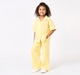 Girls Lemon Yellow Crinkle Cotton Summer Set