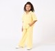 Girls Lemon Yellow Crinkle Cotton Summer Set