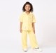 Girls Lemon Yellow Crinkle Cotton Summer Set