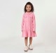 Girls Pink Corduroy Tiered Button-Down Shirt Dress