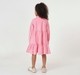 Girls Pink Corduroy Tiered Button-Down Shirt Dress