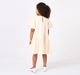 Girls Cream Heart Print Puff Sleeve Dress