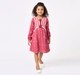 Girls Elegant Rose Pink Embroidered Tassel Dress