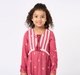 Girls Elegant Rose Pink Embroidered Tassel Dress
