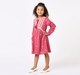 Girls Elegant Rose Pink Embroidered Tassel Dress