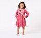 Girls Elegant Rose Pink Embroidered Tassel Dress
