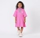 Girls Bright Pink Half-Zip T-Shirt Dress with Elasticated Waist
