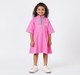 Girls Bright Pink Half-Zip T-Shirt Dress with Elasticated Waist