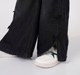 Girls Black Wide Leg Denim Jeans with Side Bows & Slit