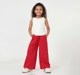 Girls Bright Red Wide-Leg Sweatpants / Trousers