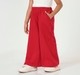 Girls Bright Red Wide-Leg Sweatpants / Trousers