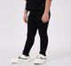 Girls Black Ribbed Elastic Stretch Leggings
