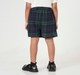 Girls Navy & Green Plaid Pleated Skirt