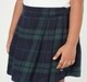Girls Navy & Green Plaid Pleated Skirt