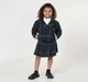 Girls Navy & Green Plaid Pleated Skirt