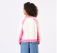 Girls Casual Cotton Cream and Pink Raglan Sweatshirt