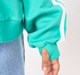 Girls Teal Green V-Neck Challenge Graphic Sweatshirt