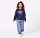 Girls Junior League Navy Blue Academic Sweatshirt