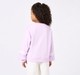 Girls Lavender Sweatshirt with Lace Sleeve Overlays