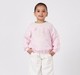 Girls Light Pink Floral Number '09' Graphic Sweatshirt with Mint Trim