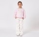 Girls Light Pink Floral Number '09' Graphic Sweatshirt with Mint Trim