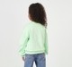 Girls Mint Green Floral Embroidered Sweatshirt
