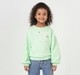 Girls Mint Green Floral Embroidered Sweatshirt