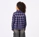 Girls Navy Blue and Pink Plaid Checked Shirt