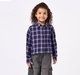 Girls Navy Blue and Pink Plaid Checked Shirt