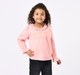 Girls Soft Pink Full Sleeve Top with Heart Appliques