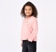 Girls Soft Pink Full Sleeve Top with Heart Appliques
