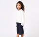 Girls Off-White Relaxed Sweatshirt with Rhinestone Bows