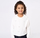 Girls Off-White Relaxed Sweatshirt with Rhinestone Bows