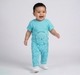 Baby Boys 2-Piece Co-ord Clothing Set - Bright Blue Hedgehog Textured Top & Matching Pants