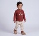 Baby Boys Rust Red 'Woodland Friends' Sweatshirt & Printed Jogger Set