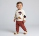 Baby Boys Cream Mushroom & Acorn Embroidered Sweatshirt Set