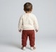 Baby Boys Cream Mushroom & Acorn Embroidered Sweatshirt Set