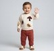 Baby Boys Cream Mushroom & Acorn Embroidered Sweatshirt Set