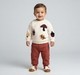 Baby Boys Cream Mushroom & Acorn Embroidered Sweatshirt Set