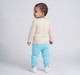 Baby Boys 2-Piece Co-ord Set - Off-White 'Tiny Acorn' Top & Sky Blue Acorn Pants