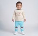 Baby Boys 2-Piece Co-ord Set - Off-White 'Tiny Acorn' Top & Sky Blue Acorn Pants