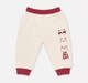 Baby Boys Pack of 2 Cargo & Graphic Jogger Pants - Cream Animal & Dusty Red Cargo
